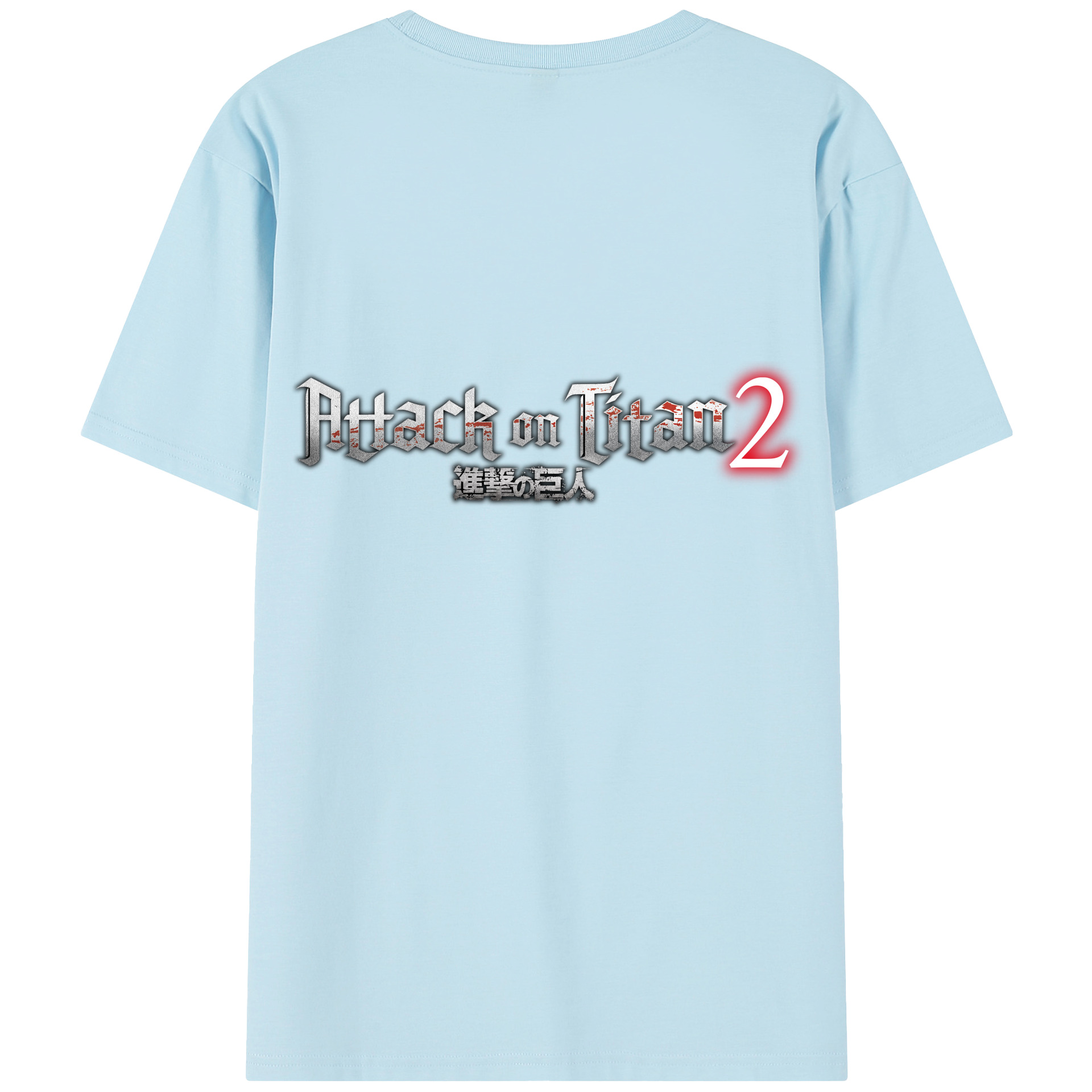 （画像用） 進撃の巨人 Attack on Titan 綿100％半袖Tシャツ（背面プリント）